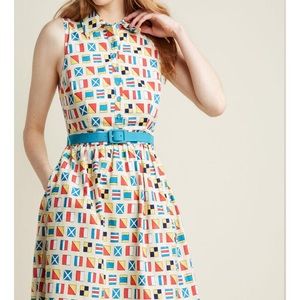 ModCloth Shirt Dress in Pennant Flags